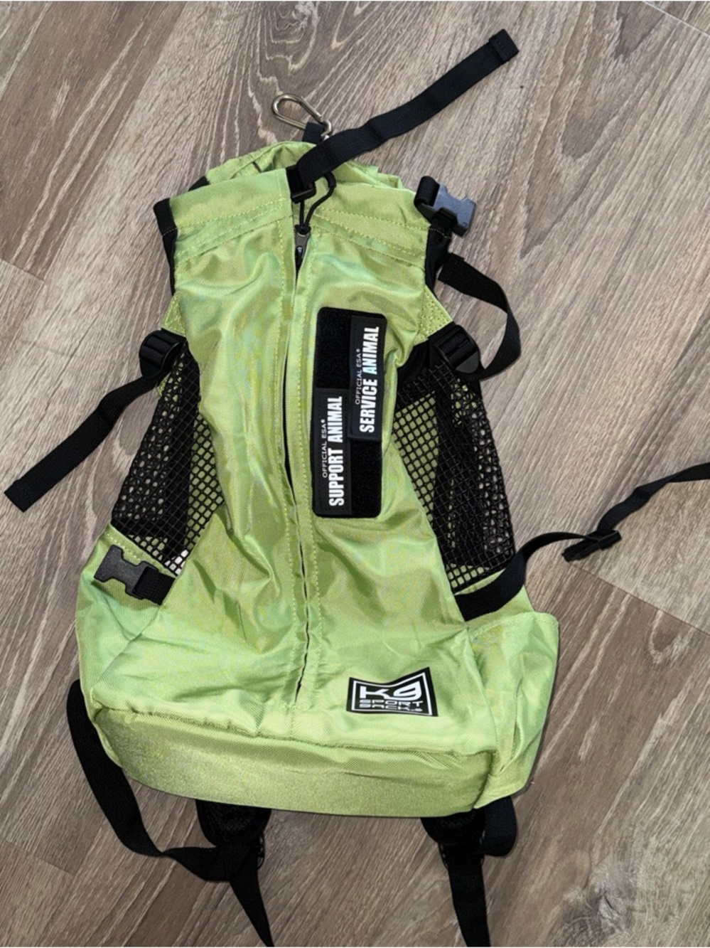 K9 Sport Sack Lime Green Dog Carrier Backpack Adjustable Padded Outdoor Medium